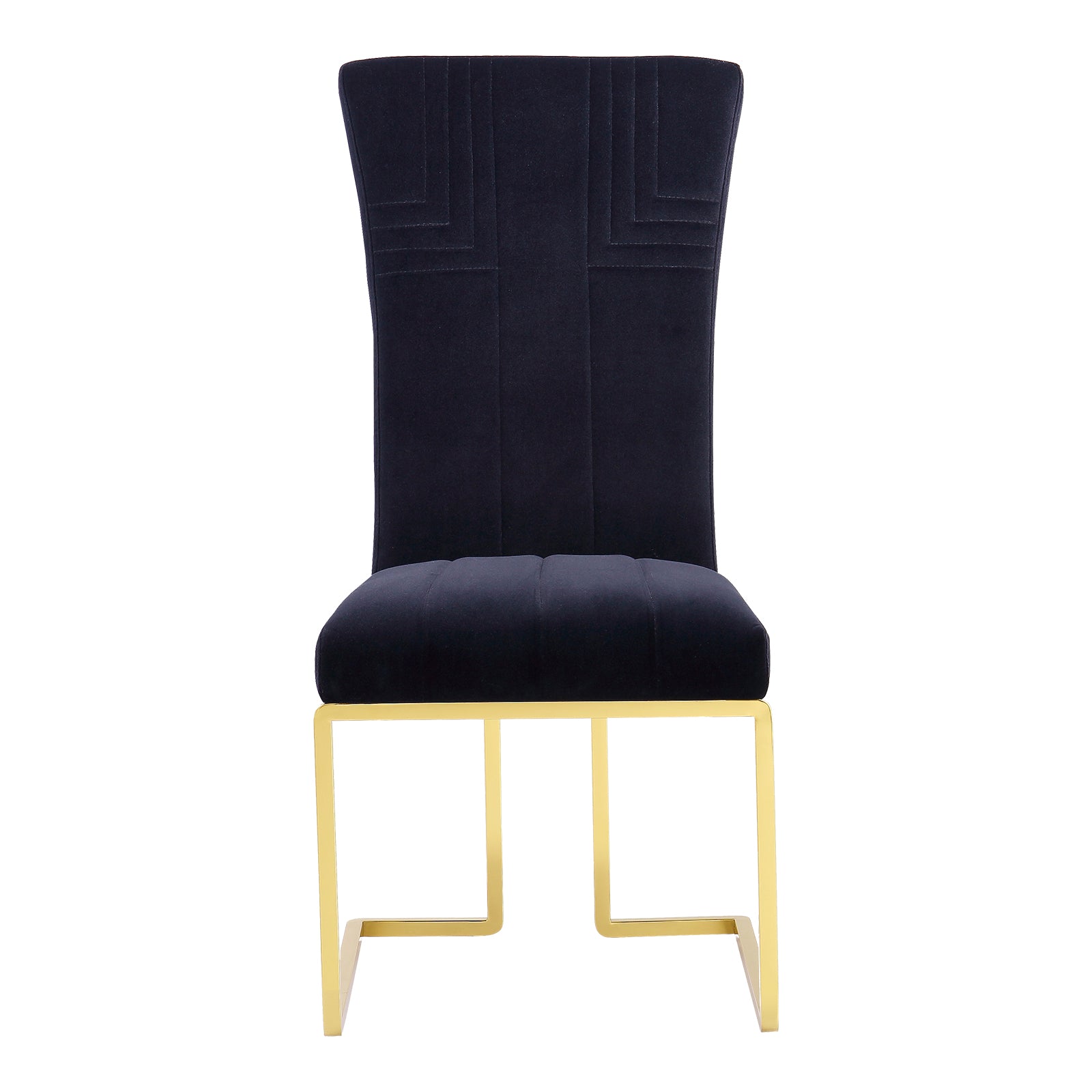 Black Velvet dining chairs | Metal Sled Base| C120
