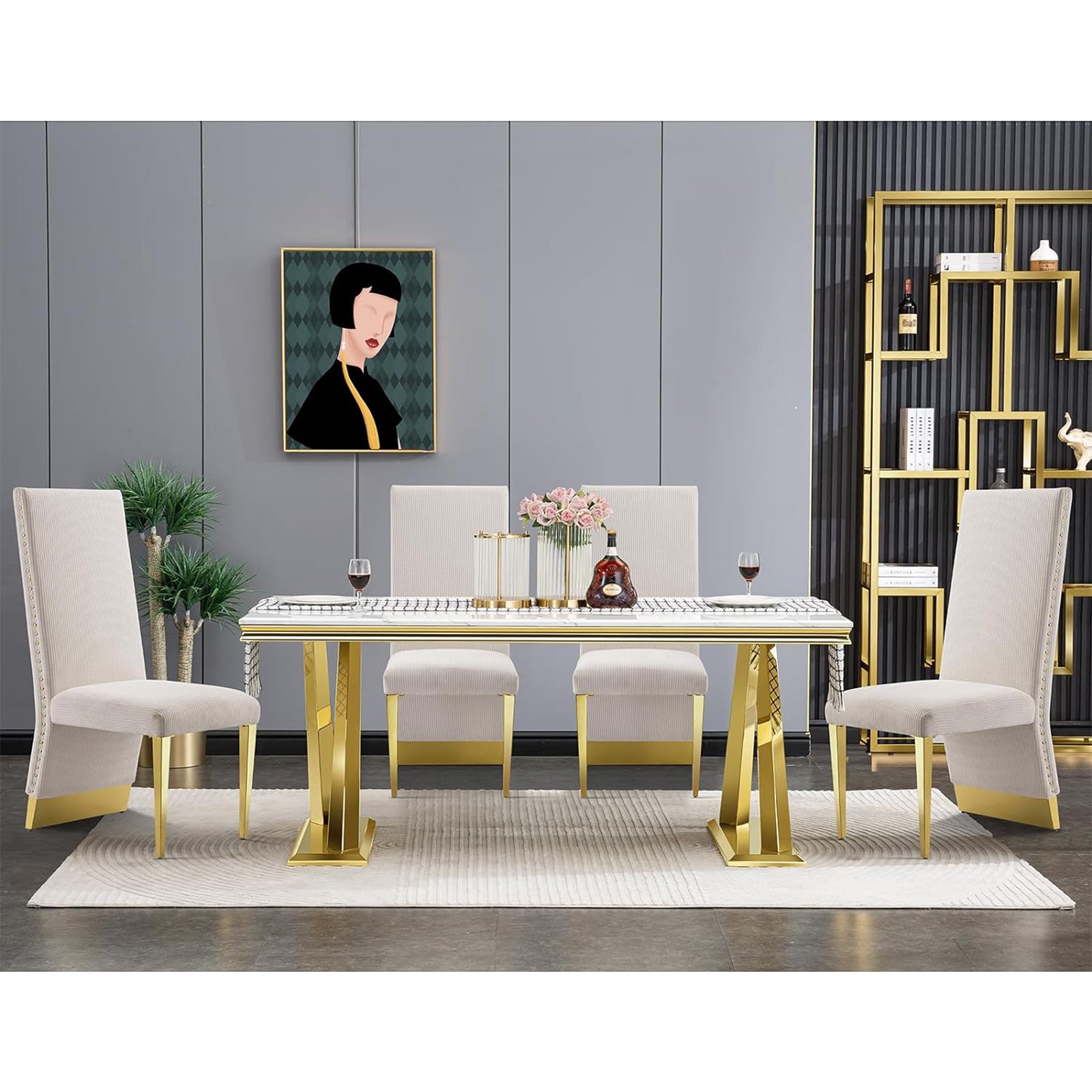 Wholesale Beige Fabric Dining Chairs