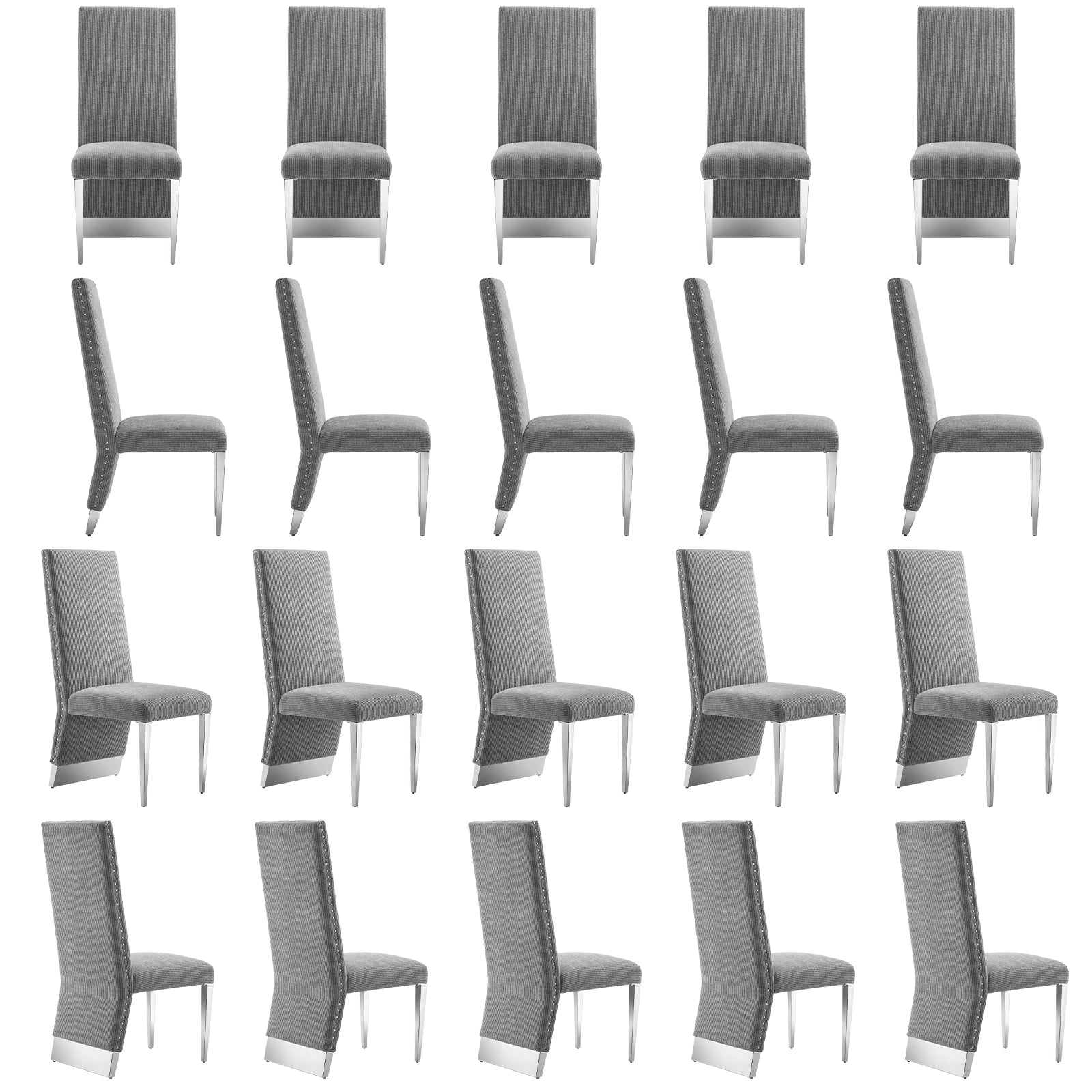 Wholesale Gray Fabric Dining Chairs