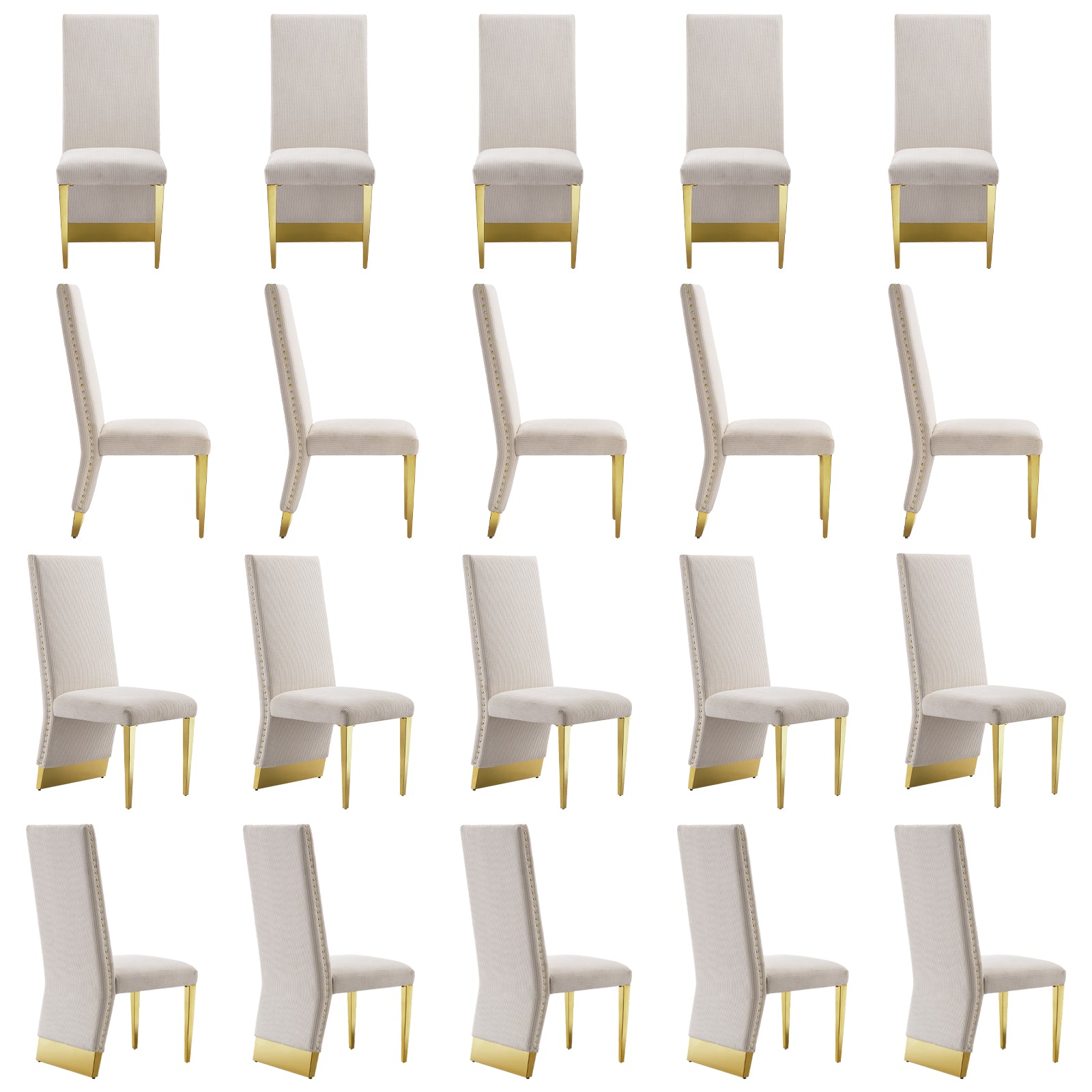 Wholesale Beige Fabric Dining Chairs