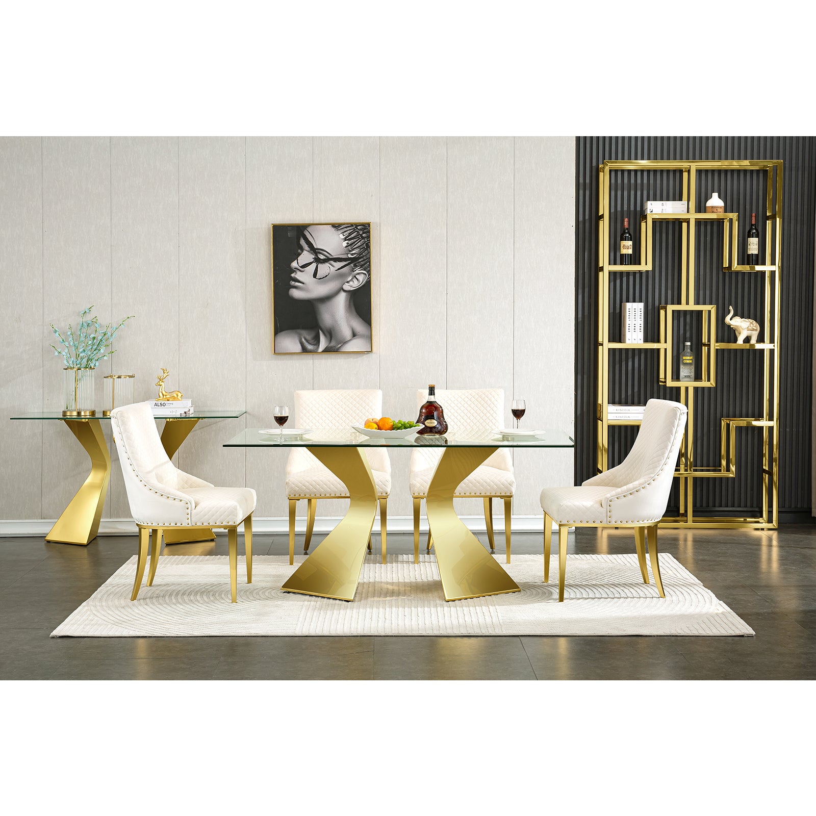 619-Set | AUZ Glass Dining room Sets for 6