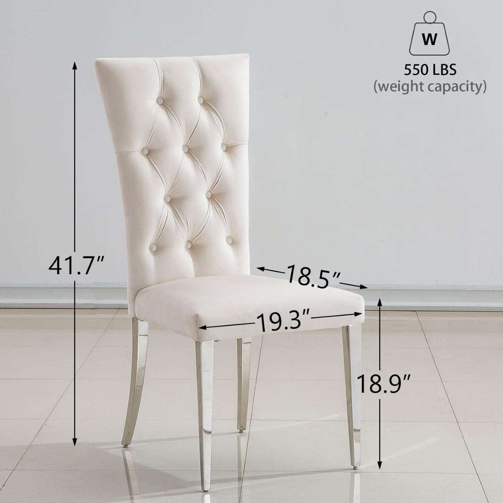 Wholesale White Velvet Upholstered Dining Room Chair