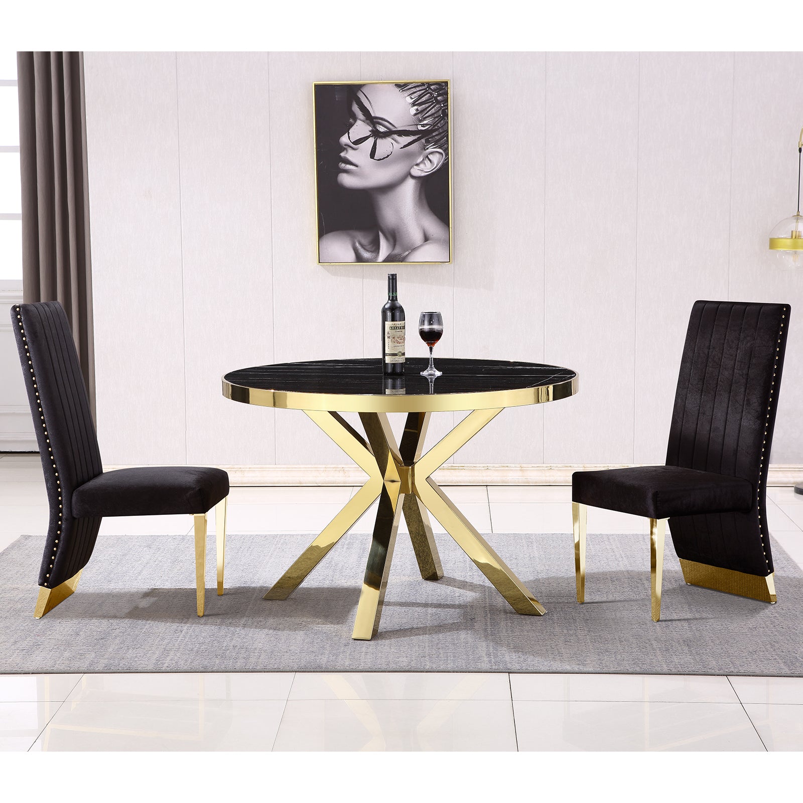 659-Set | AUZ Round Dining room Sets for 4