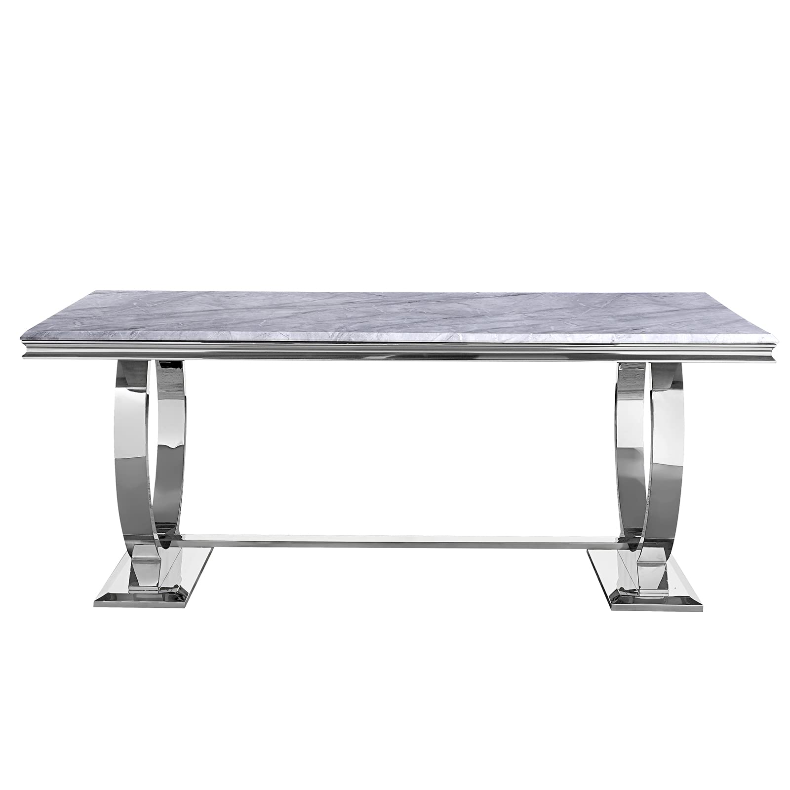 649-Set | AUZ White and Silver  Dining room Sets for 6