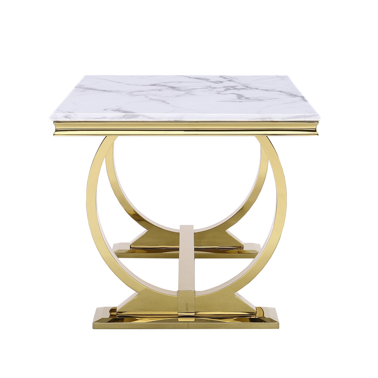 611-Set | AUZ White and Gold Dining room Sets for 6