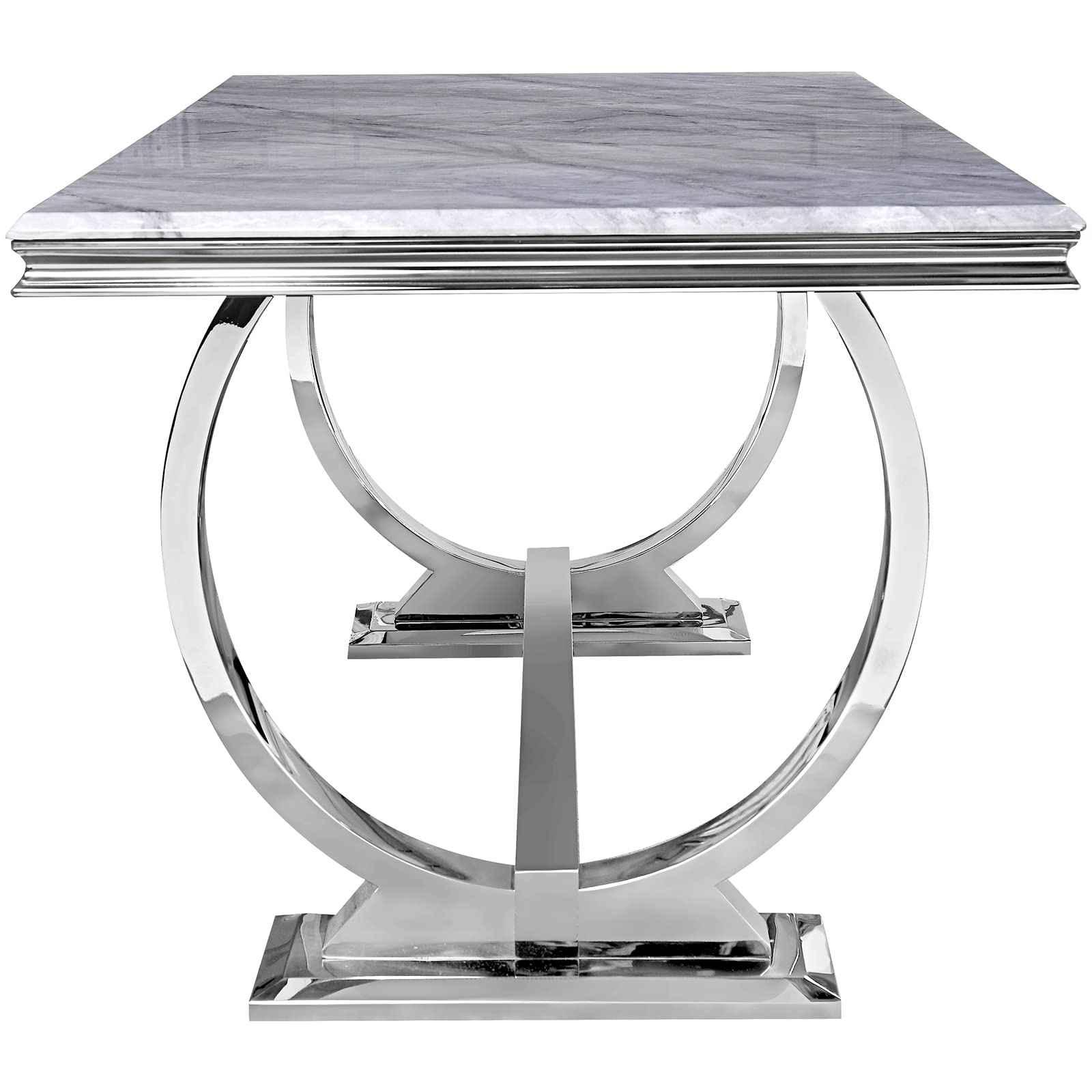 649-Set | AUZ White and Silver  Dining room Sets for 6