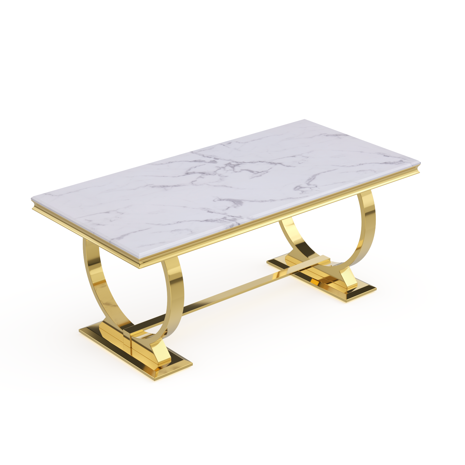 633-Set | AUZ White and Gold Dining room Sets for 6
