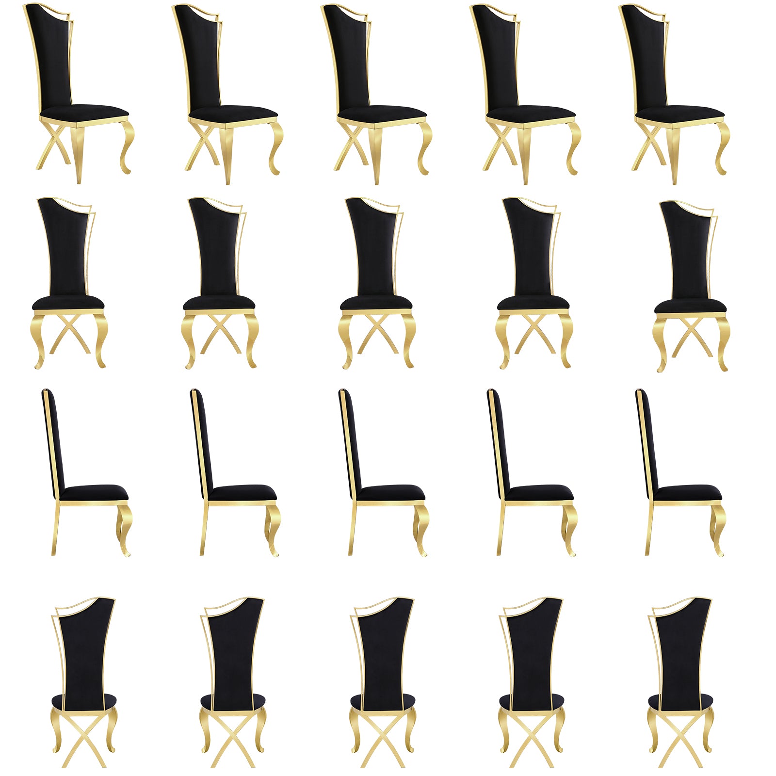 Wholesale Modern Black velvet dining chairs